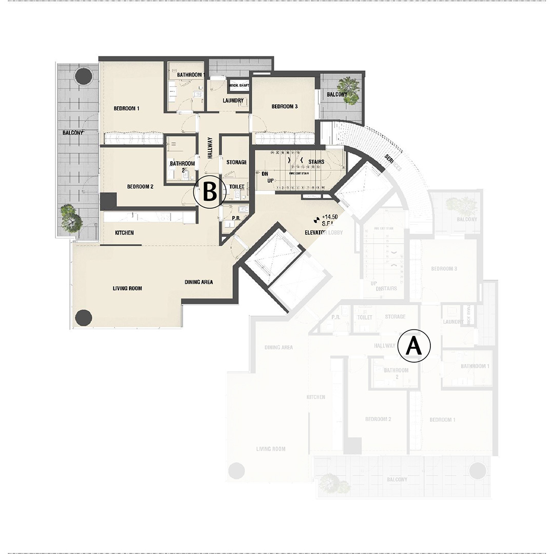 Apartment, Floor 15 - B